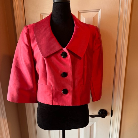 Talbots Red Women's Blazer with Black Buttons - Picture 1 of 8